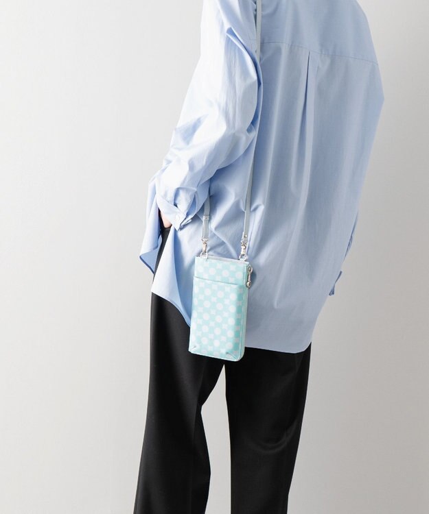 MIYABIYA La quoh with kirakaracho 南蛮七宝プリントレザー スマホポシェット 空色(そらいろ)