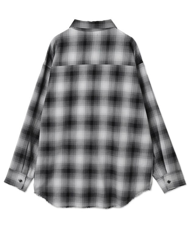 WEGO チェックBIGシャツ ブラック