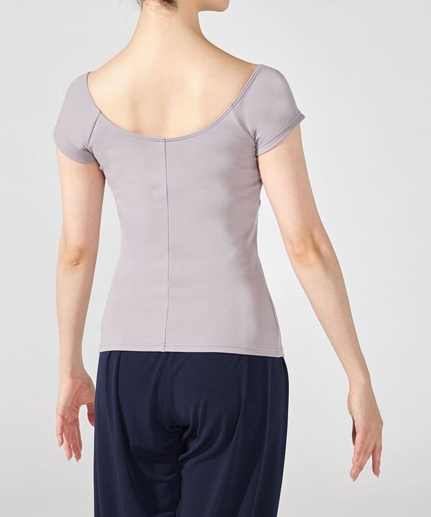 Chacott フレンチスリーブトップ グレージュ