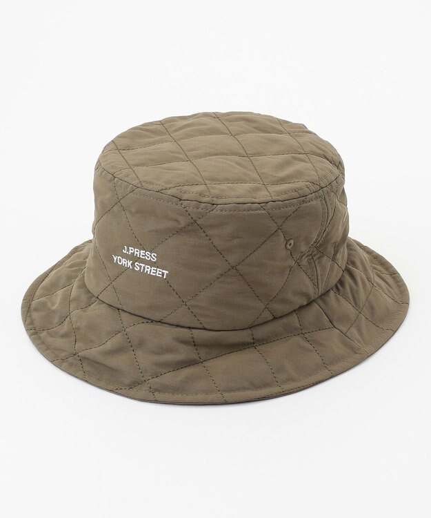 J.PRESS YORK STREET 【UNISEX】ロゴ刺繍バケットハット カーキ系