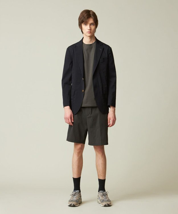 J.PRESS MEN 【ビジネス対応】【吸湿速乾】【J.PRESS PREMIUM JERSEY】 シアサッカー Tシャツ グレー系