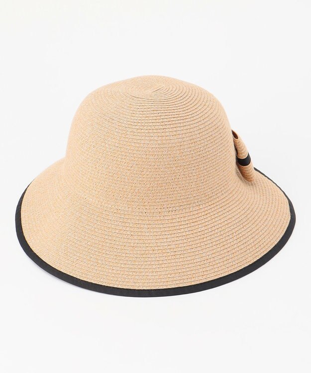 ANY SIS 【UVカット・洗える】リボンブレード ハット ナチュラル×ブラック