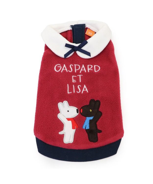 PET PARADISE リサとガスパール ワンダフル ストレッチ 襟付トレーナー 小型犬 レッド