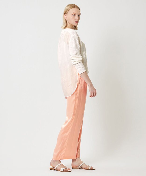 BEIGE， BAMBOO / Vネックニット White