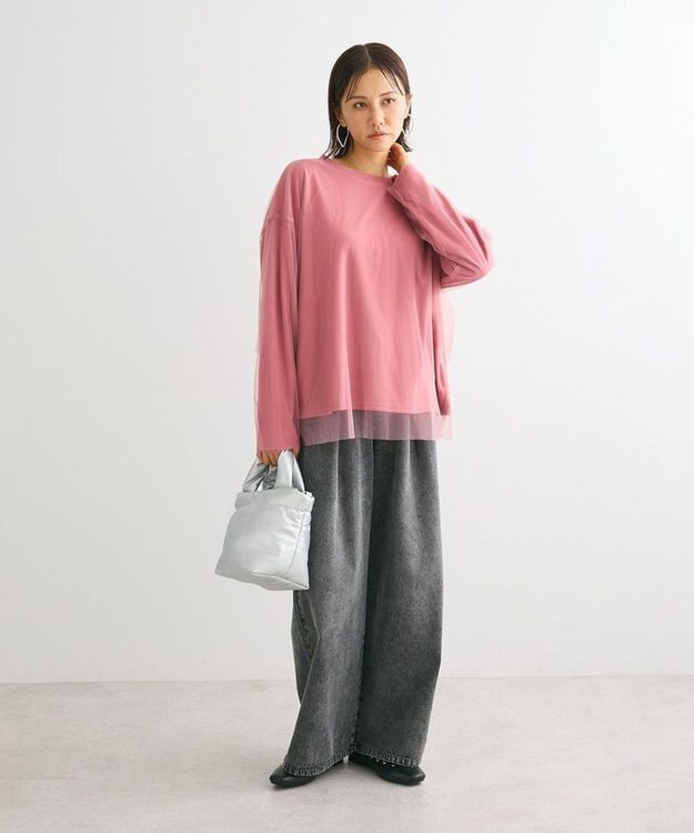 Green Parks ・ＥＬＥＮＣＡＲＥ　ＤＵＥ　チュールレイヤードロンＴＥＥ Pink