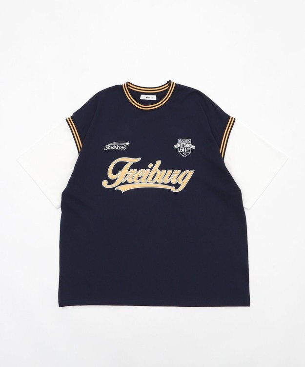 WEGO 【ユニセックス着用ITEM/MLサイズ展開】フェイクタンクグラフィックT（SS） ネイビー