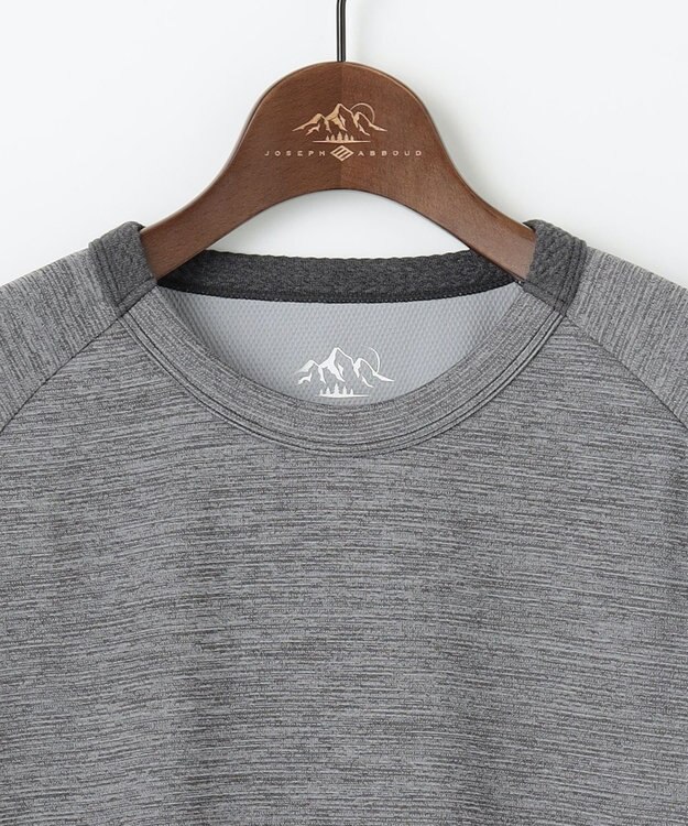 JOSEPH ABBOUD MOUNTAIN 【ソフト/吸水速乾】メランジバックメッシュ Tシャツ グレー系