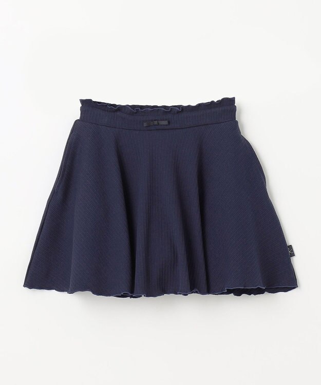 組曲 KIDS 【インパンツ付き】【110-140cm】フレアテレコ スカート ネイビー系