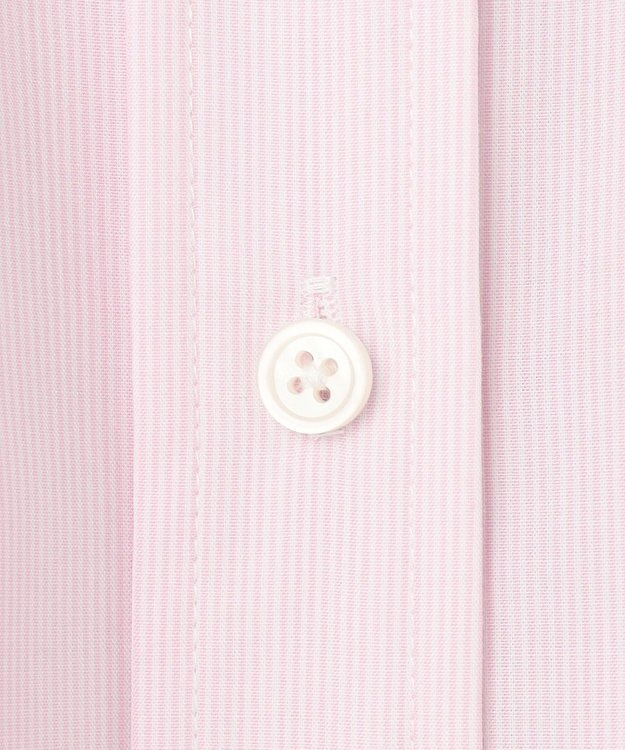 ANY 【接触冷感/UVカット/抗菌防臭/速乾】エニィファンクション半袖シャツブラウス ピンクストライプ