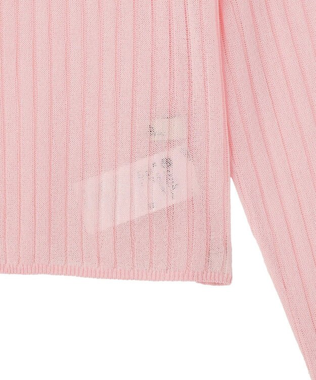 earth music&ecology シアーリブカーディガン Pink