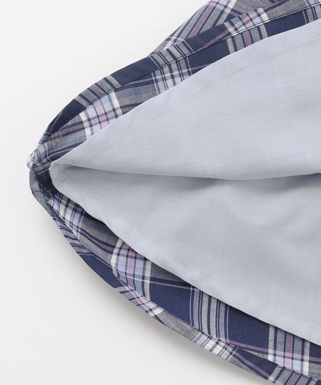 組曲 KIDS 【110-140㎝】プランタンチェック ワンピース ネイビー