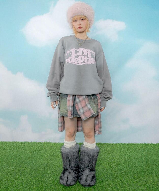 WEGO 【ユニセックス着用ITEM】サークルロゴプルオーバー グレーその他