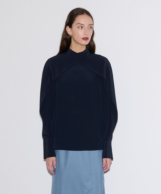 JOSEPH 【洗える】ニューシーディーシー　ブラウス Navy