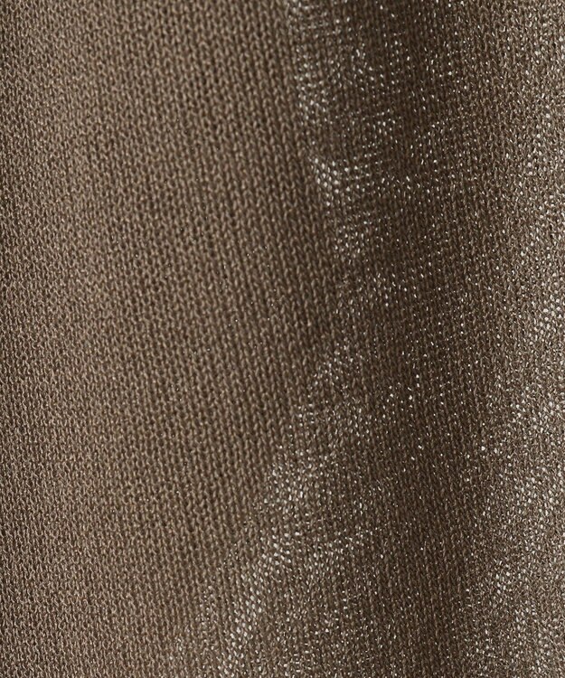YECCA VECCA シアーニットロング丈カーディガン Dark Beige