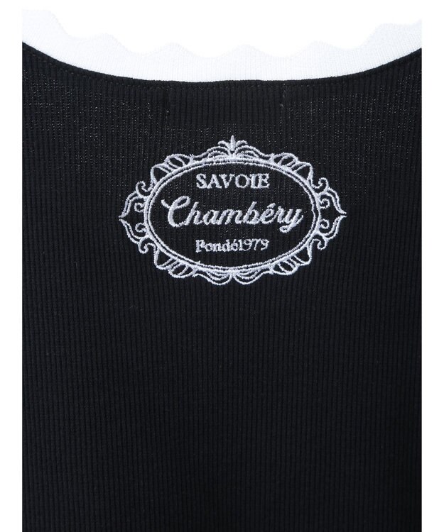 earth music&ecology バイカラースカラッププルオーバー Black