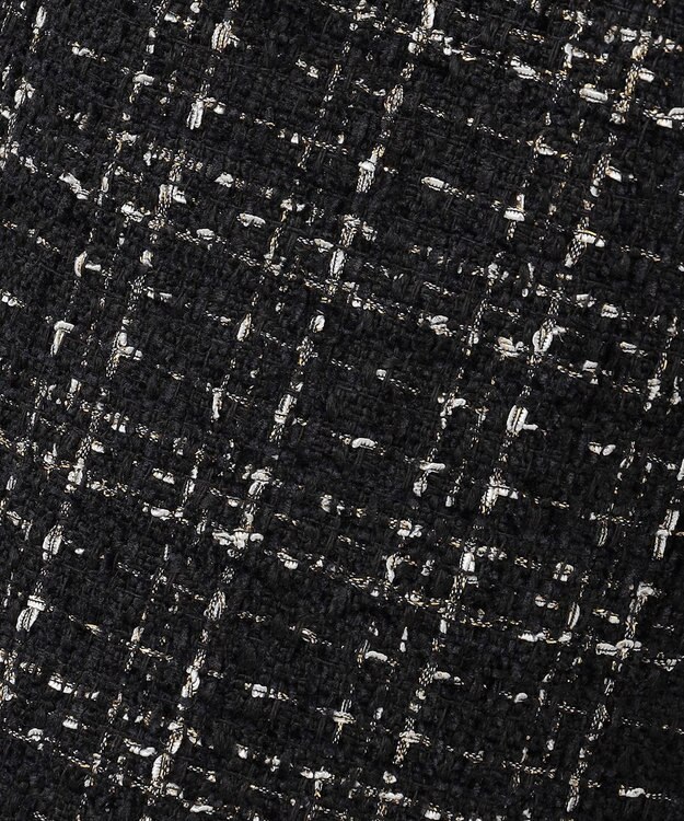 組曲 ラメステッチツイード スカート ブラック系