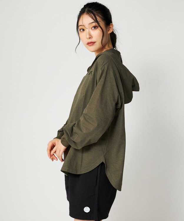 OP／FILA 【RUSTY】ミニ裏毛プルパーカー付き4点セット水着 カーキ
