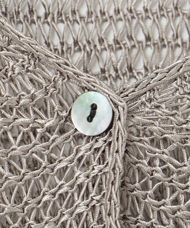 自由区 クロッシェライクニット ジレ グレー