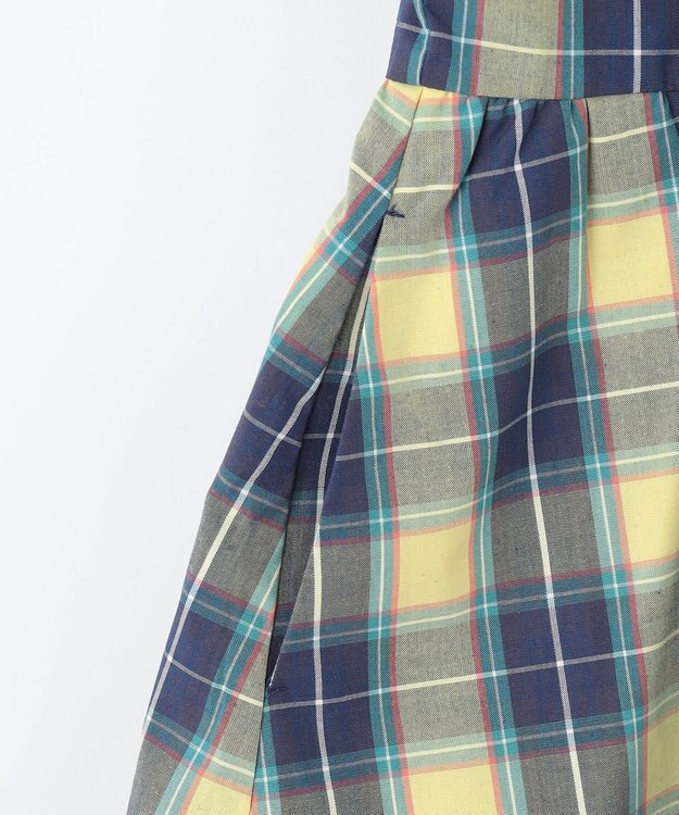 組曲 KIDS 【110-140㎝】チェックフリル ワンピース イエロー系5
