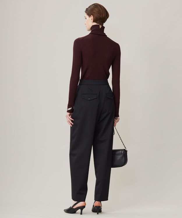 ICB 【CLASSY.1月号掲載・新色追加・洗える】エクストラファインメリノ タートルネックプルオーバー バーガンディ系