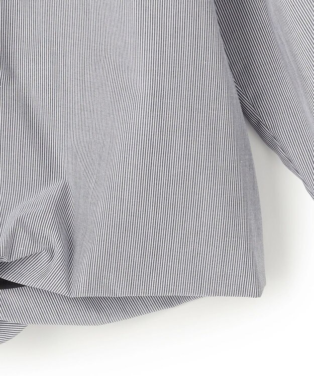 ICB L 【洗える】レイヤードシャーティング ブラックストライプ系