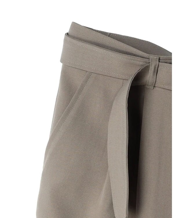 CRAFT STANDARD BOUTIQUE ポリエステルツイルベルテッドパンツ Gray Beige