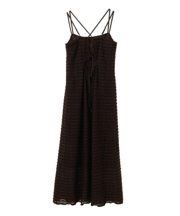 Green Parks カップ付きフリル生地キャミワンピース Brown