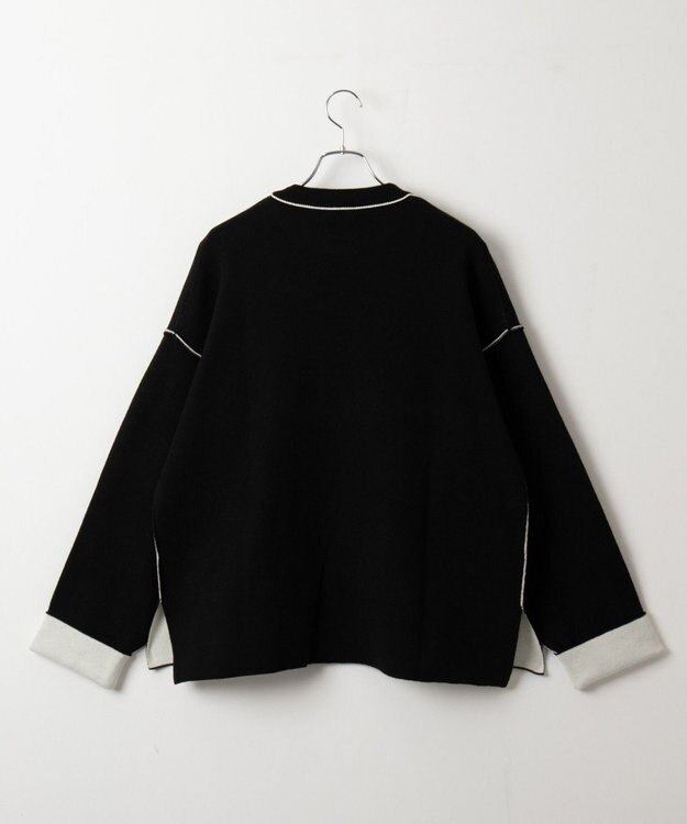 WEGO アウトリンキングニットプルオーバー ブラック