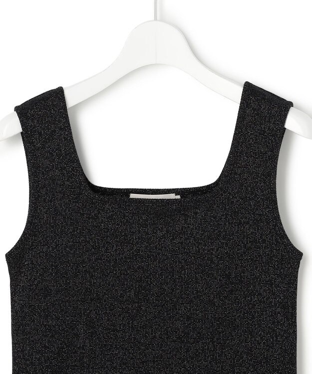 ICB 【WEB限定カラーあり・先行予約】 ブロードステッチリブ タンクトップ ブラックラメ