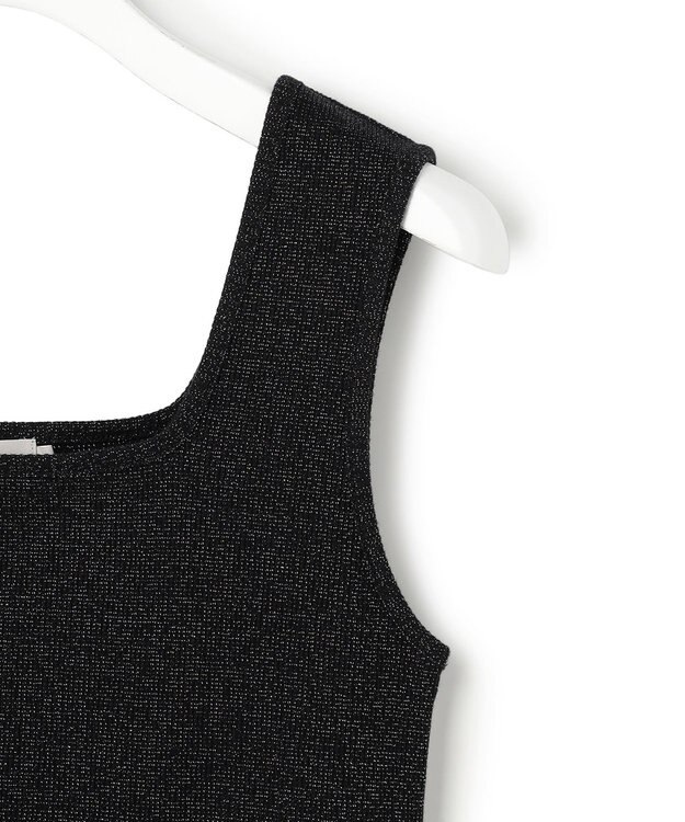 ICB 【WEB限定カラーあり・先行予約】 ブロードステッチリブ タンクトップ ブラックラメ