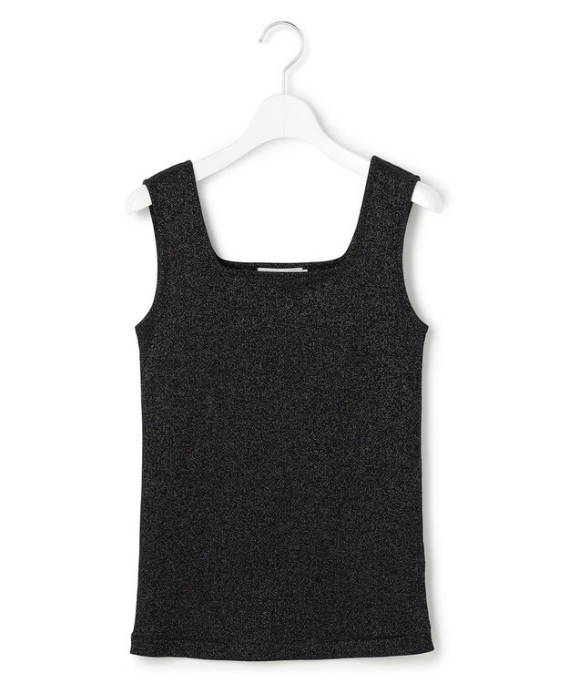 ICB 【WEB限定カラーあり・先行予約】 ブロードステッチリブ タンクトップ ブラックラメ