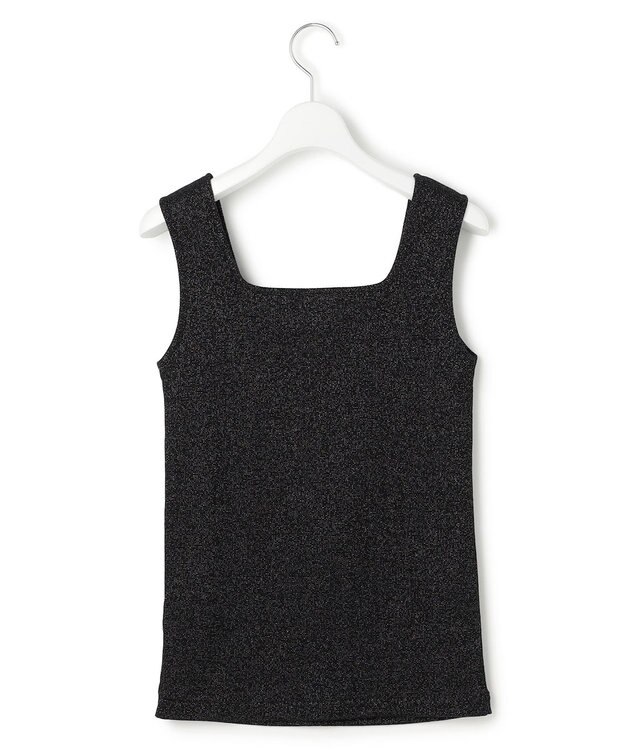 ICB 【WEB限定カラーあり・先行予約】 ブロードステッチリブ タンクトップ ブラックラメ