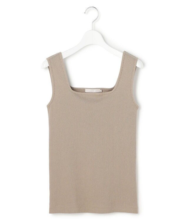 ICB 【WEB限定カラーあり・先行予約】 ブロードステッチリブ タンクトップ ブラウンラメ