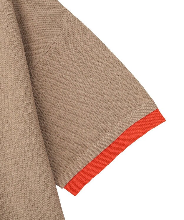 YECCA VECCA 配色ワイドポロニット Beige