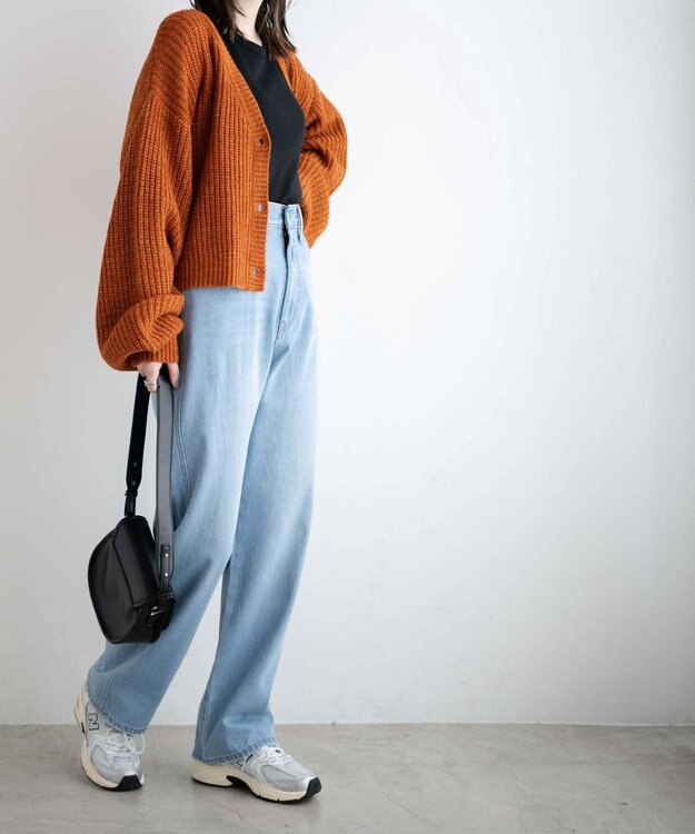 WEGO ルーズストレートデニムパンツ デニム淡色