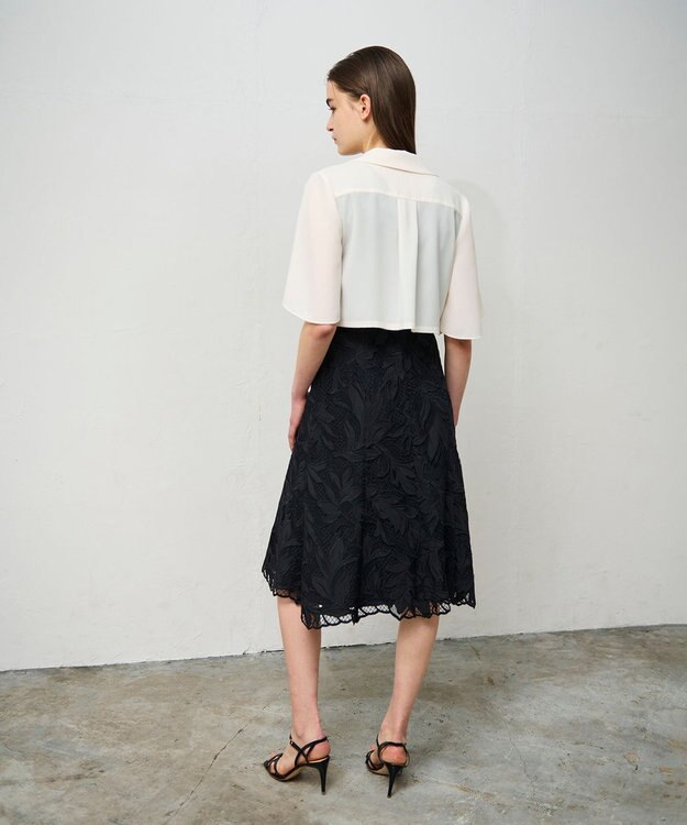 GRACE CONTINENTAL ケープスリーブシアージャケット キナリ