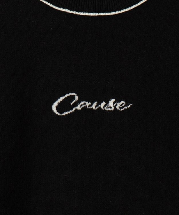 WEGO アウトリンキングニットプルオーバー ブラック