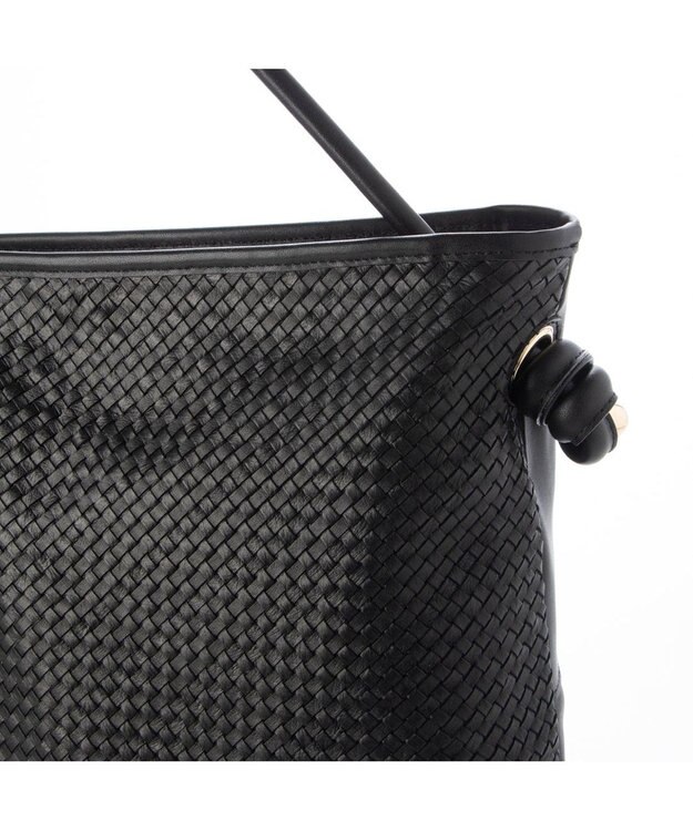UNBILLION ペルケ perche / レザーメッシュ1本手結びトート ブラック
