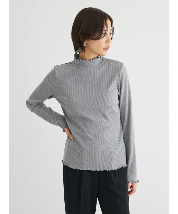 Green Parks ・ＥＬＥＮＣＡＲＥ　ＤＵＥ　テレコハイネックロンＴＥＥ Gray Mixture