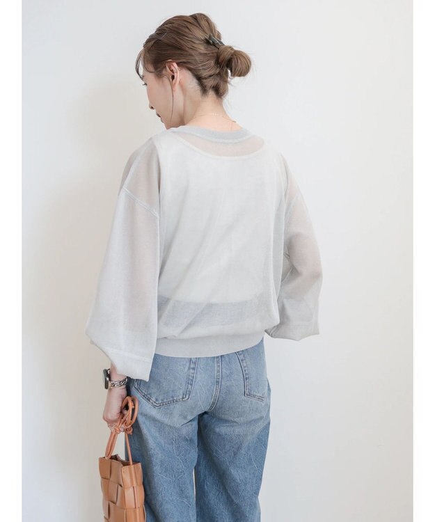 AMERICAN HOLIC 接触冷感２ＷＡＹシアーニットカーディガン Light Gray