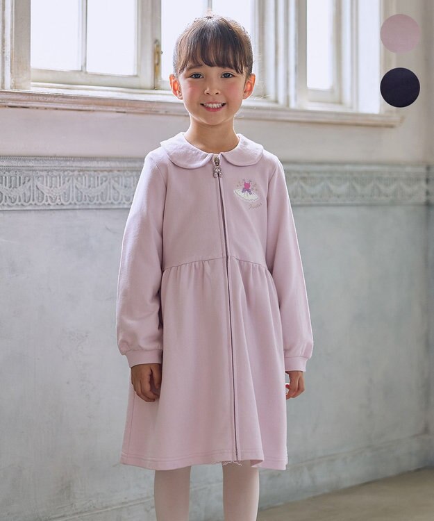 ANY KIDS ジップアップワンピース ラベンダー