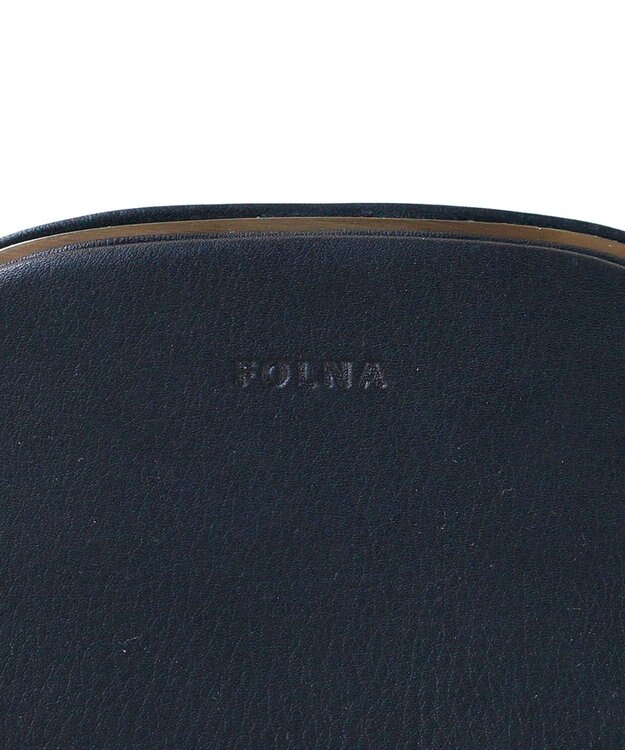 FOLNA RD ソフトレザーショート 天溝がま口 財布 ブラック
