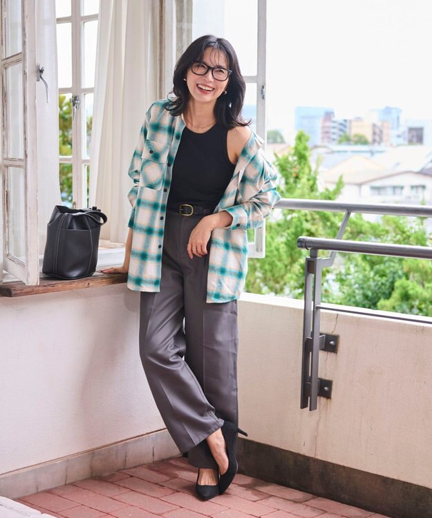 WEGO 【2025年秋冬新作/SMLサイズ展開/ユニセックス着用ITEM】オンブレチェックネルシャツ（LS） 柄6