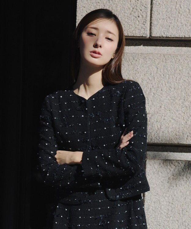 TOCCA 【宮本茉由さん着用】FLOWER HIDE AND SEEK ジャケット ブラック系