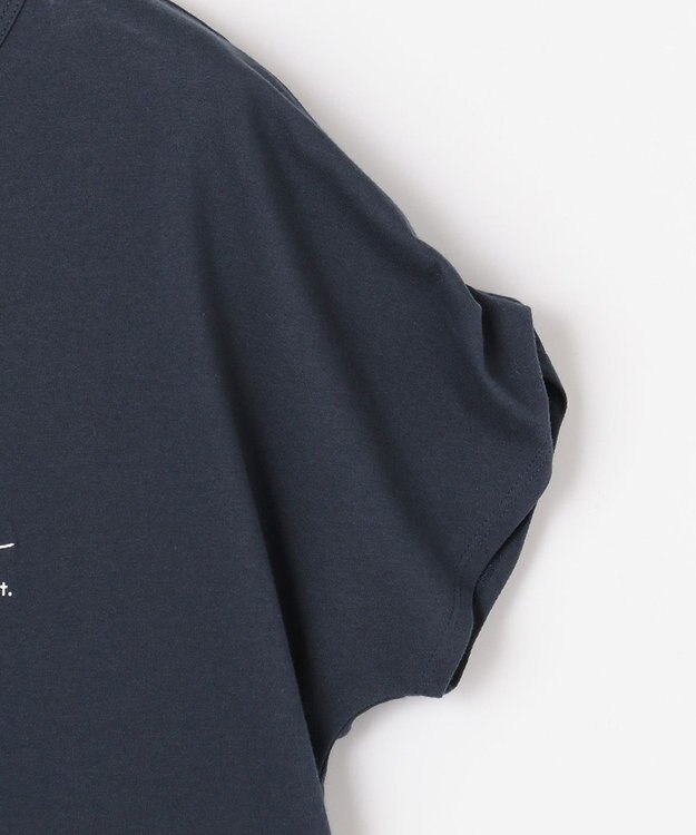 ANY SIS 【美人百花6月号掲載】フレンチスリーブロゴ Tシャツ ネイビー