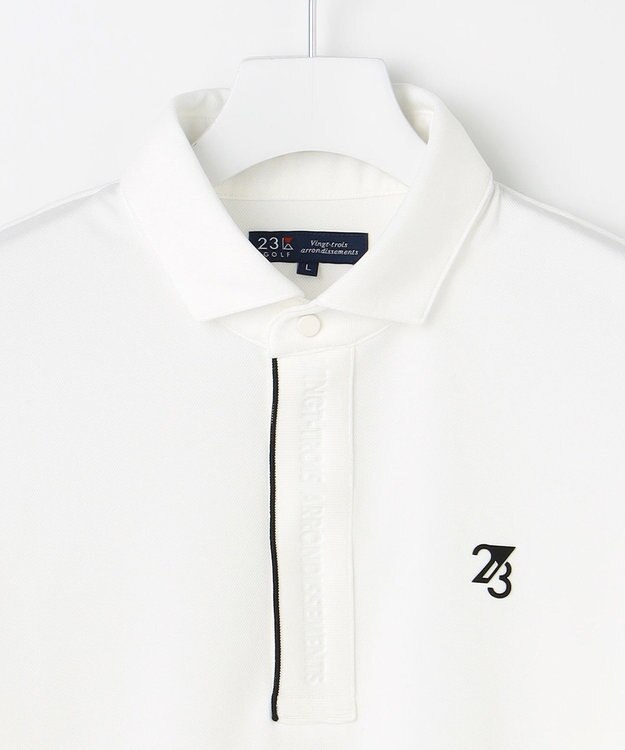 23区GOLF 【MEN】エイトムーブカノコ長袖ポロシャツ ホワイト系