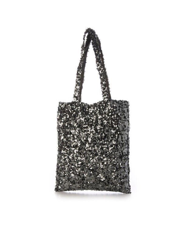 UNBILLION カシュカシュ cachecache / スパンコールトートバッグバッグ ダークシルバー