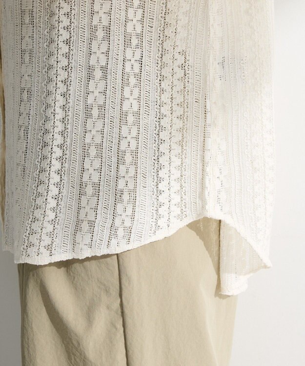 Green Parks 長袖レースシャツ Off White