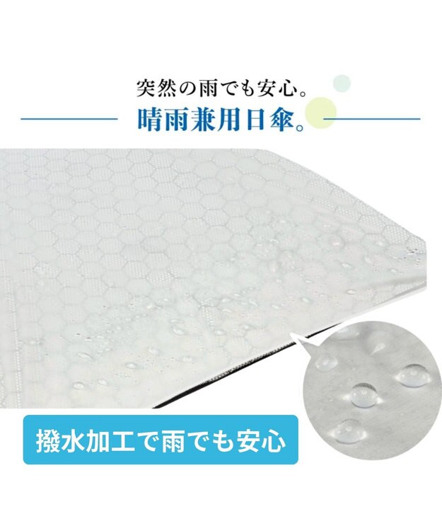 MOONBAT 【ハニカム断熱パラソル】estaa エスタ 氷 長傘  晴雨兼用 日傘 遮熱 耐風 50cm ライトグレー