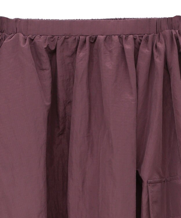 CRAFT STANDARD BOUTIQUE ナイロンワークギャザースカート Bordeaux
